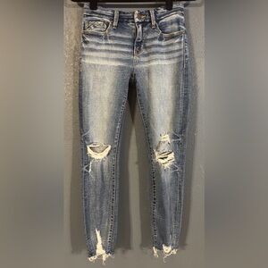 Buckle Faded Blue Ripped Skinny Jeans